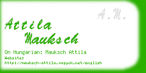 attila mauksch business card